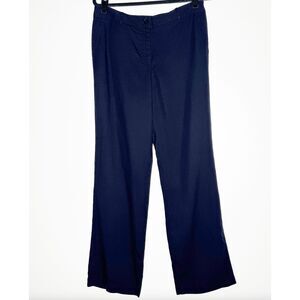 NEW Talbots Lyocell Straight Leg Pants Navy Blue Women's Size 8
